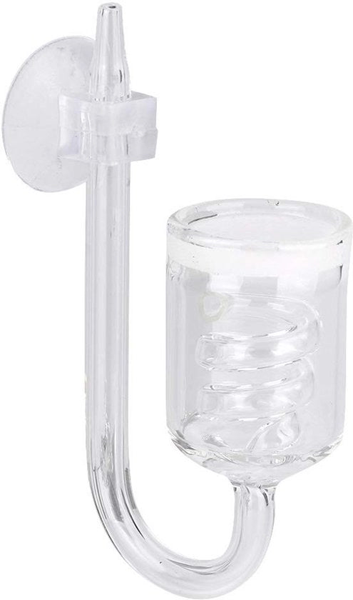 Diffusore a CO2 - Vetrino trasparente diffusore a CO2 - Diffusore per acquario - Supporto antiscivolo - Peso 43g - Resistentente allo shock