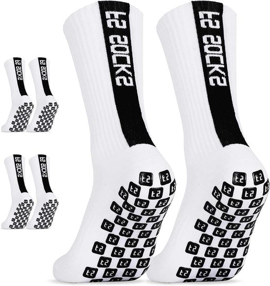 Calzini da calcio per uomini - 2 pair di calzettoni per uomini 46-50 grigio calzini antiscivolo per diverse attività sportive - misura 46-50 EU