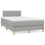 Giroletto a Molle con Materasso Grigio Chiaro 120x190cm Tessuto 3269786
