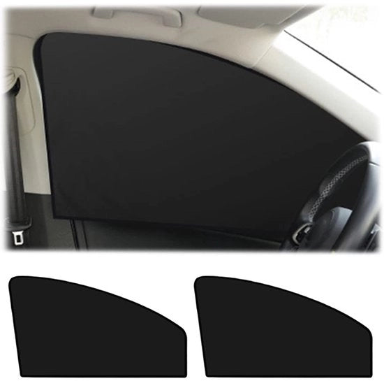 Doppio Pannello di Blocco Sole Magnetico per Auto - Protezione UV - Protezione della Privacy - Vinile di Blocco Sole - 2 Pezzi (Vetrata Anteriore) - Ombreggiatore per Auto