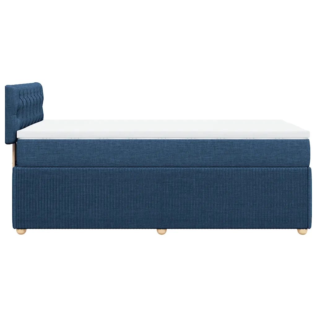 vidaXL Giroletto a Molle con Materasso Blu 80x200 cm inTessuto