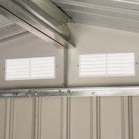 Casetta Box da Giardino in Lamiera Grigio 213x127x185 cm