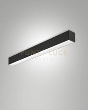 TURNER PLAFONIERA NERA A LED 29W 4000K 3570LM PRISMATIC IP40 100CM DIMMERABILE DALI