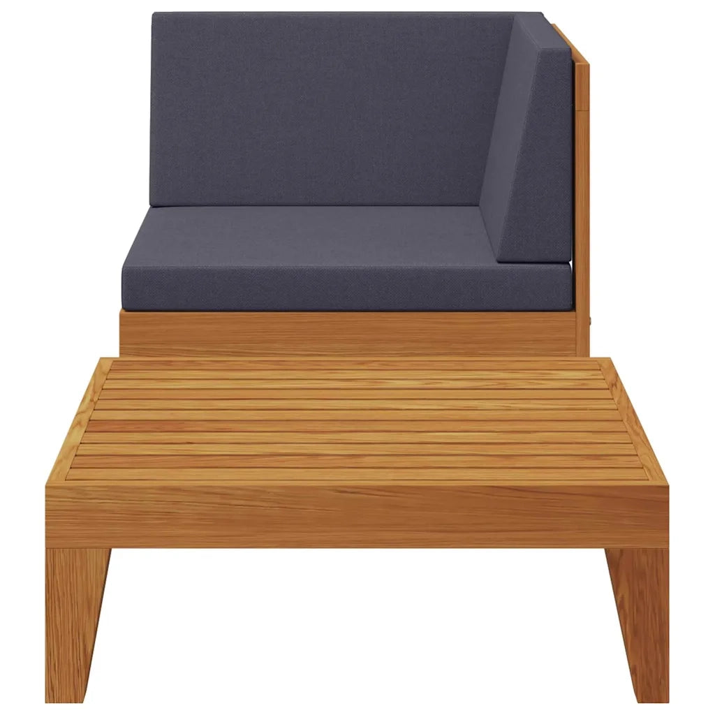 Salotto da Giardino-Set Divani da Giardino 2 pz con Cuscini in Massello di Acacia 962823