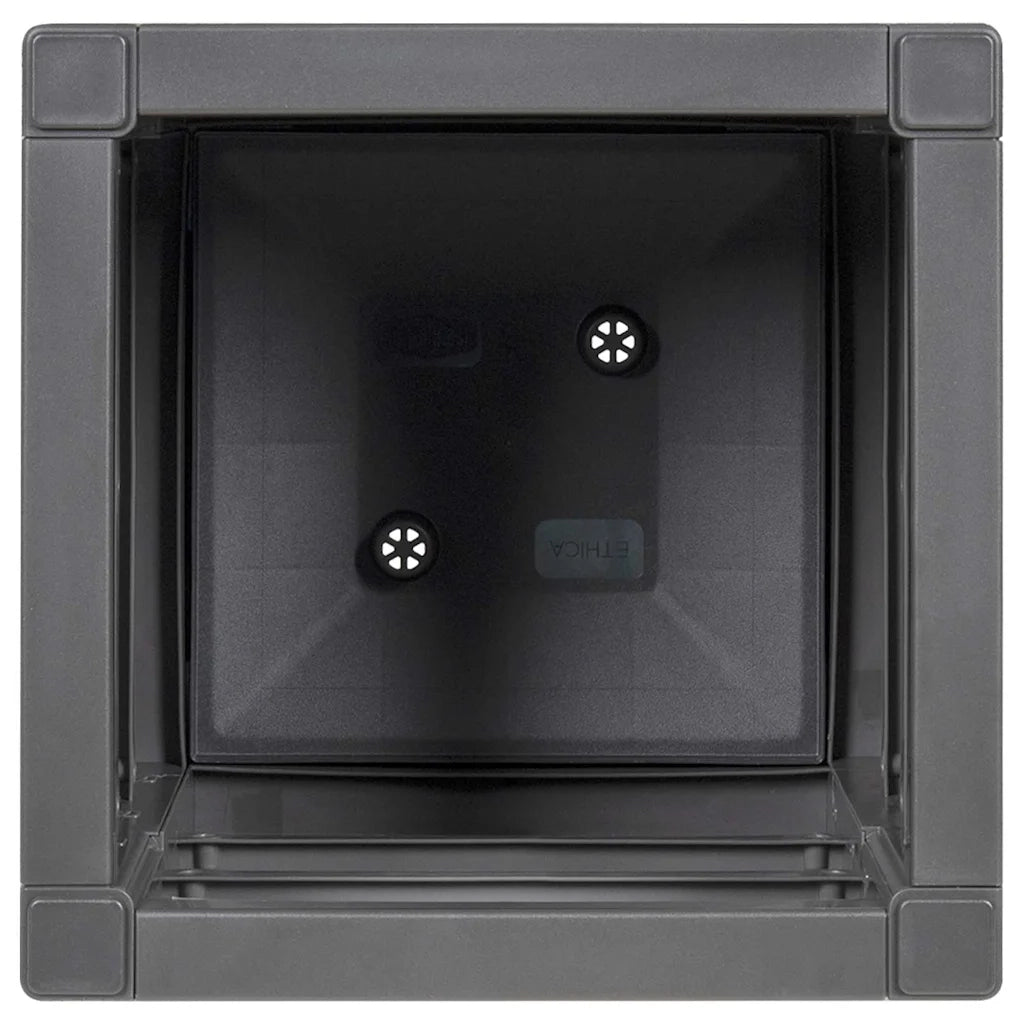 Scatola per Fiori da Giardino Grigio scuro 36 x 36 x 35 cm PP 42006497