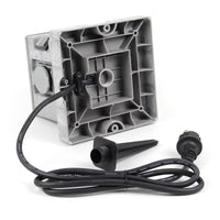 Presa multipla effetto granito per esterno, 4 attacchi, protezione IP44, con sensore