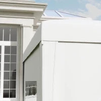 Gazebo 3x3 m Pieghevole e Impermeabile con Pannelli Laterali, in Acciaio e tessuto Oxford, Bianco