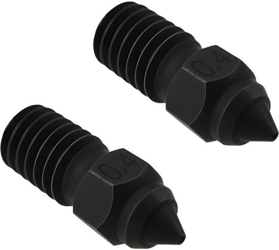 Sprogetti 2x 0,4 mm - Acciaio Inox - Compatibile con Creality Ender 3 V3 SE/Ender 7/Ender 5 S1 - Stampaggio Preciso - Facile da Sostituire - Stampante 3D Bocchetta