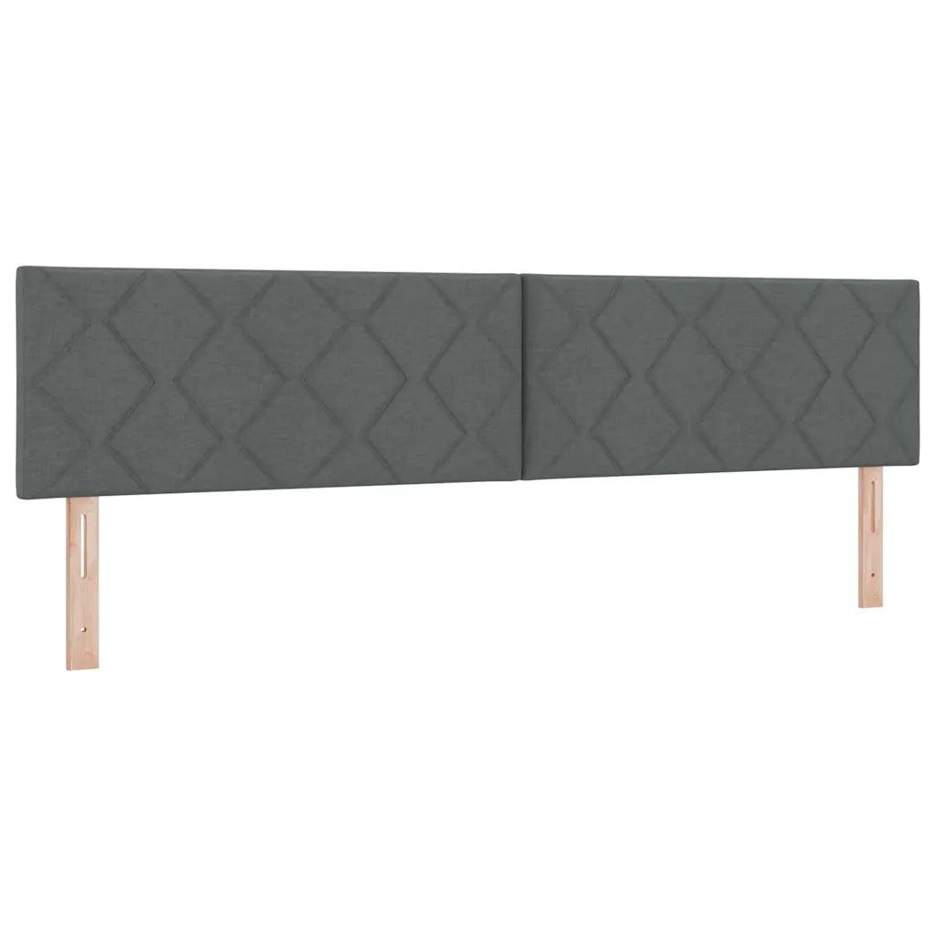 Letto a molle con materasso Grigio scuro 200 x 200 cm Tessuto 3340109