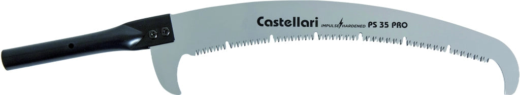 Castellari SEGACCIO CURVO DOPPIA LAMA E DENTE SCARICO PS 35 PRO cm. 35 - attacco aste telescopiche