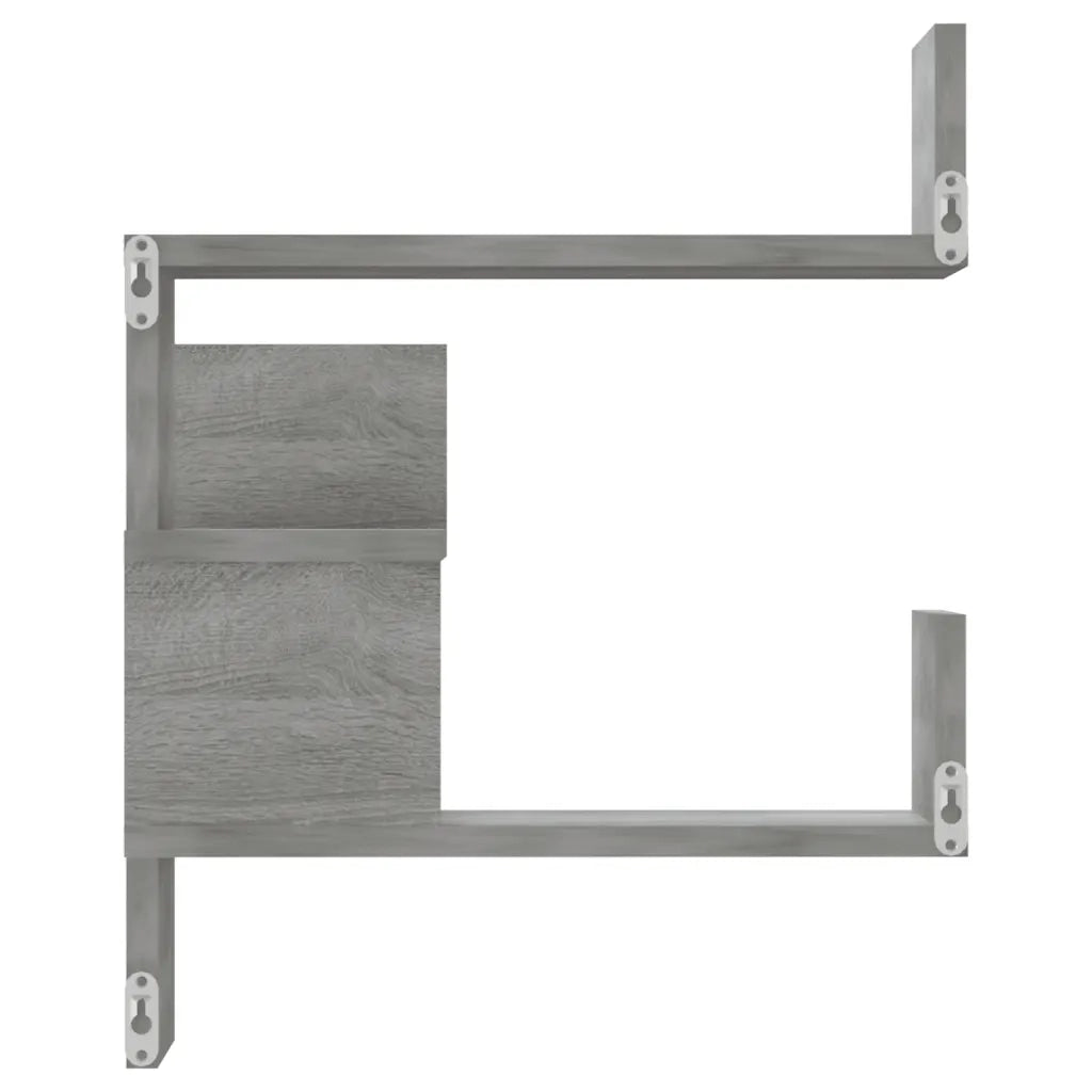 Scaffale Parete Angolo 2pz Grigio Sonoma 40x40x50cm Multistrato cod mxl 33566