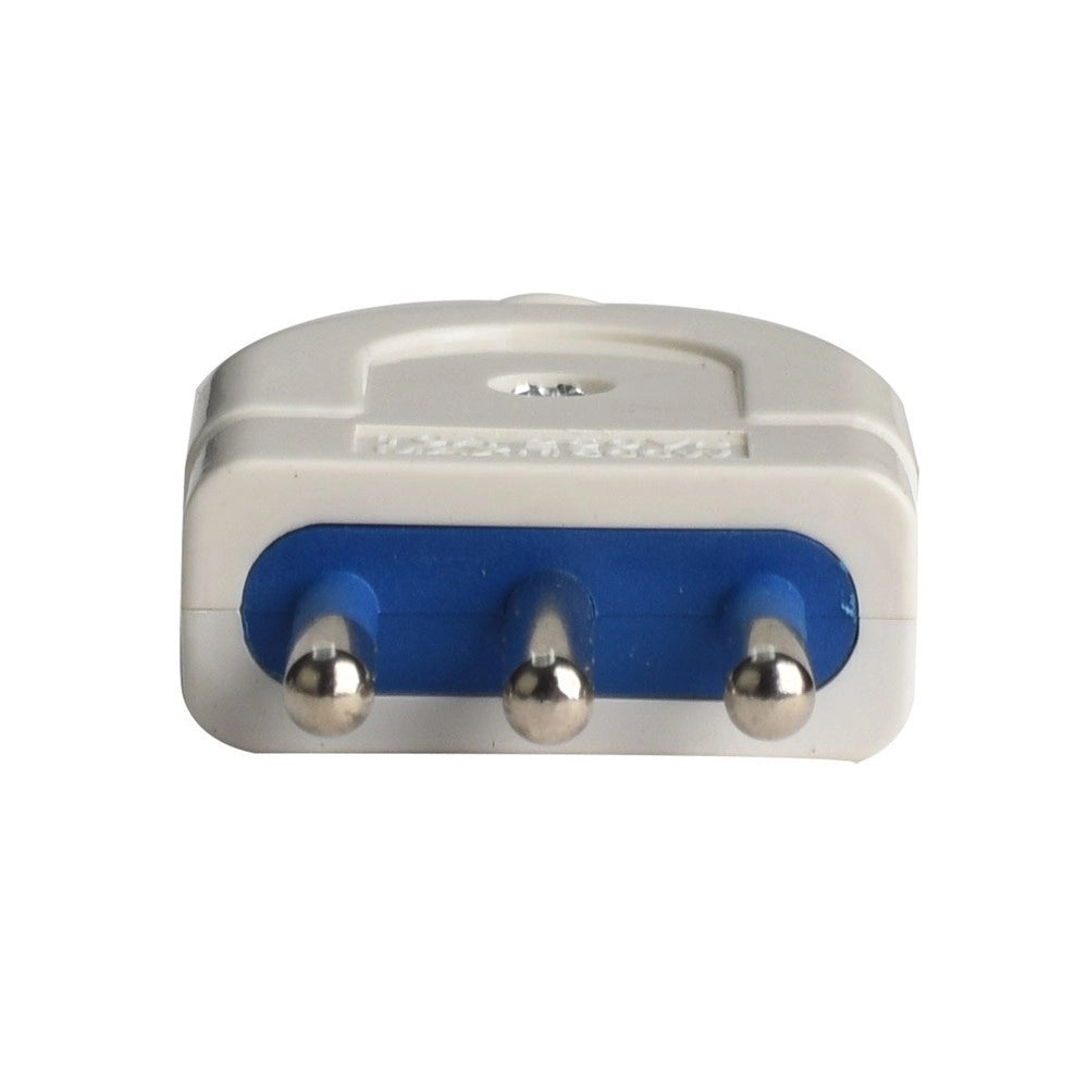 Trade Shop - Spina S11 10a 2p+t Elettrica Piatta Salvaspazio Bianca Dritta 250v Max 1500w 83003 -