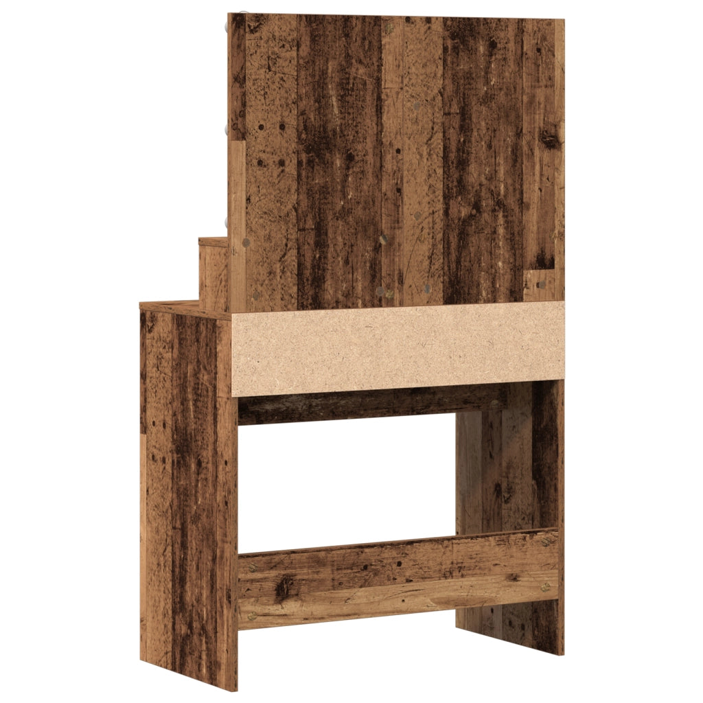 vidaXL Tavolo da Trucco con cassetto Legno vecchio 80 x 41 x 134.5 cm