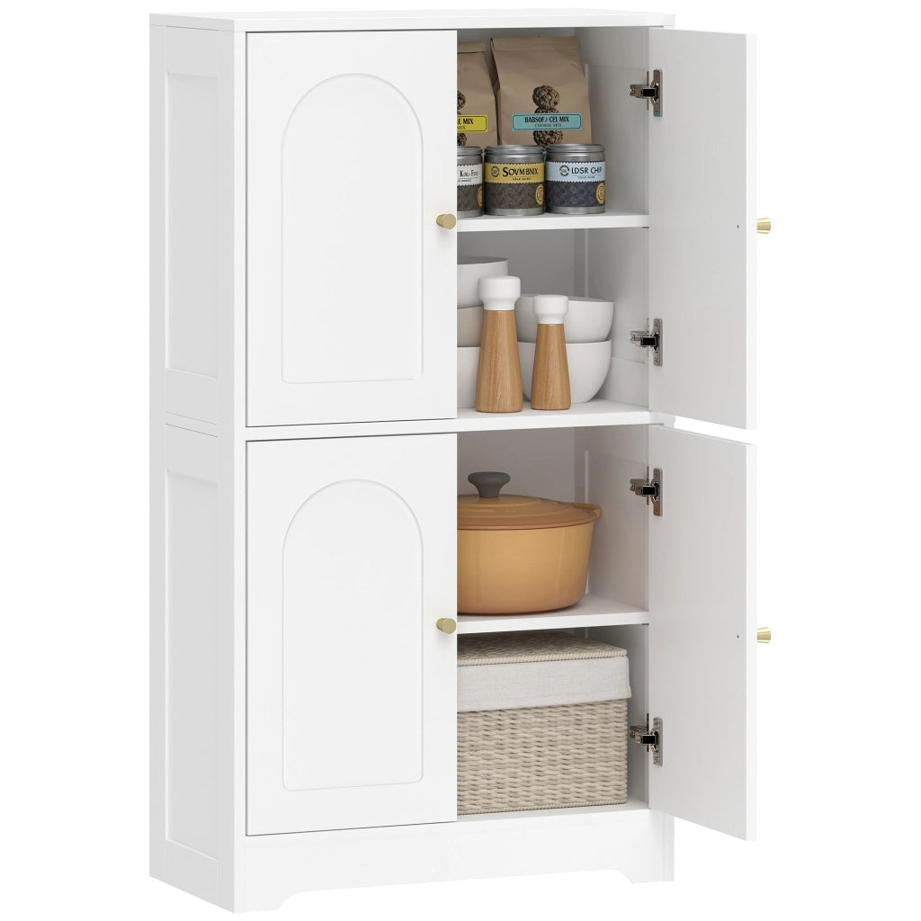 Armadio Cucina Alto con Ante e Ripiani Regolabili ¨C zephmum ¨C Bianco 60x30x110 cm
