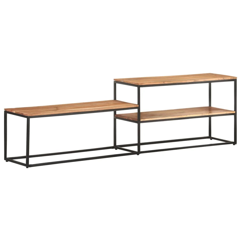 Mobile TV multimediale scaffale TV credenza mobile TV sala da pranzo soggiorno camera da letto 180 x 30 x 50 cm legno massello di acacia marrone 02_0026087