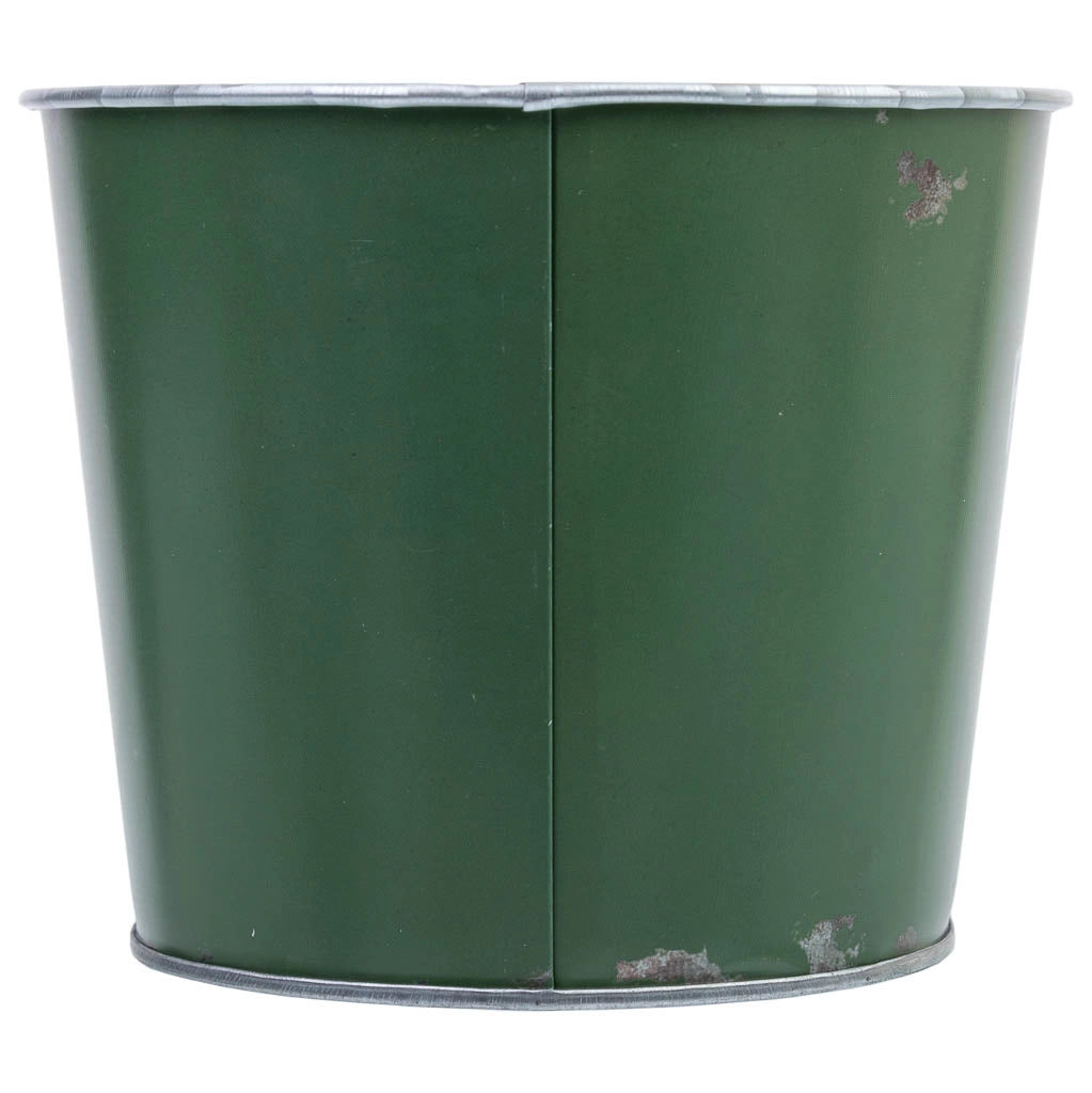 Cestino in metallo verde 22,5x13,7x11,3 B20x11