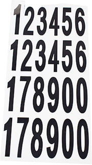 Etichette numeriche 10 fogli - Etichette acqua e olio resistenti - Etichette per numero di casa - Etichette per numero di strada - Etichette PVC - 76 x 25 mm - Etichette per numero di casa