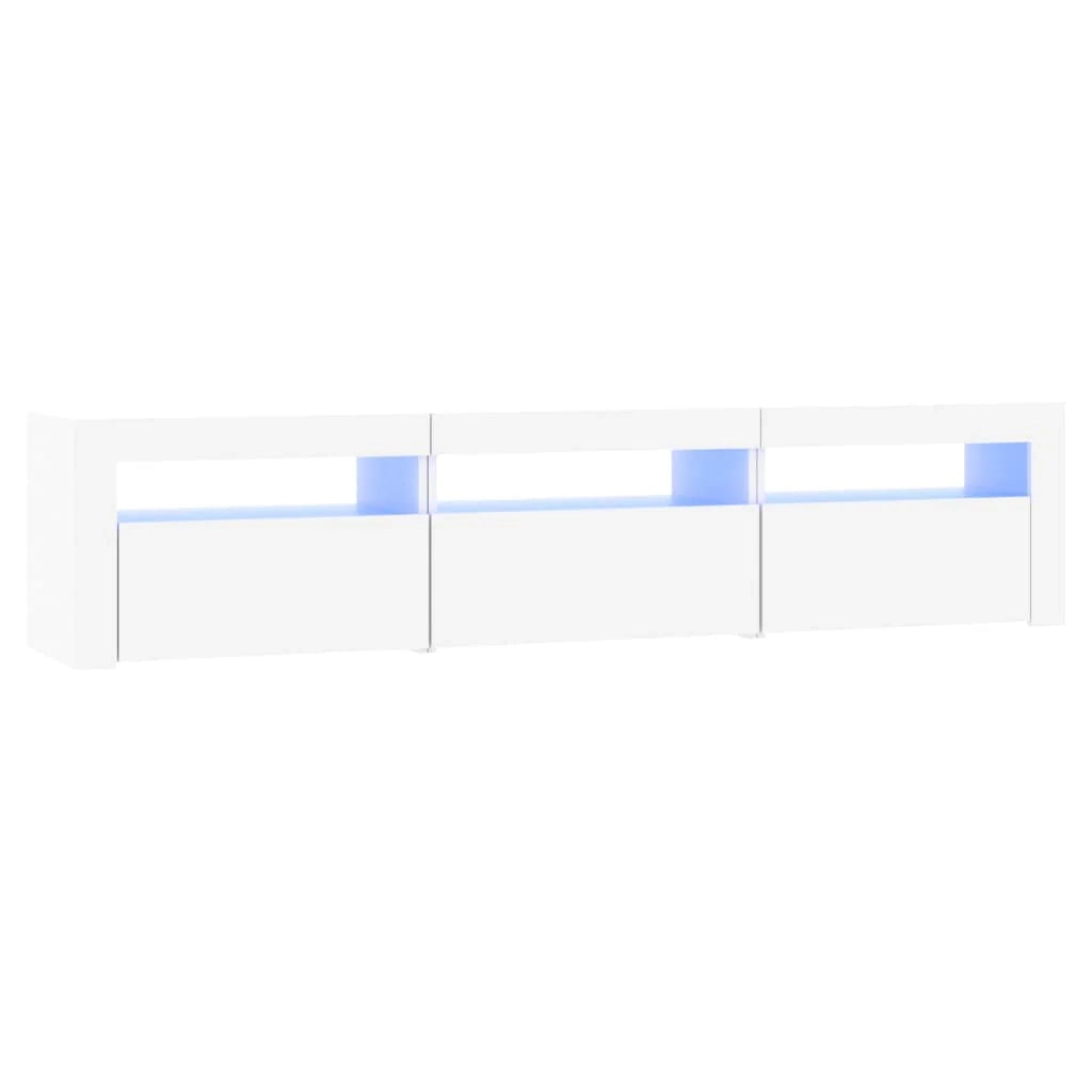 Mobile TV multimediale scaffale TV credenza mobile TV sala da pranzo soggiorno camera da letto con luci LED 180 x 35 x 40 cm bianco 02_0026539