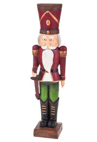 Soldato Schiaccianoci Natalizio con Base H44,5 cm in Resina