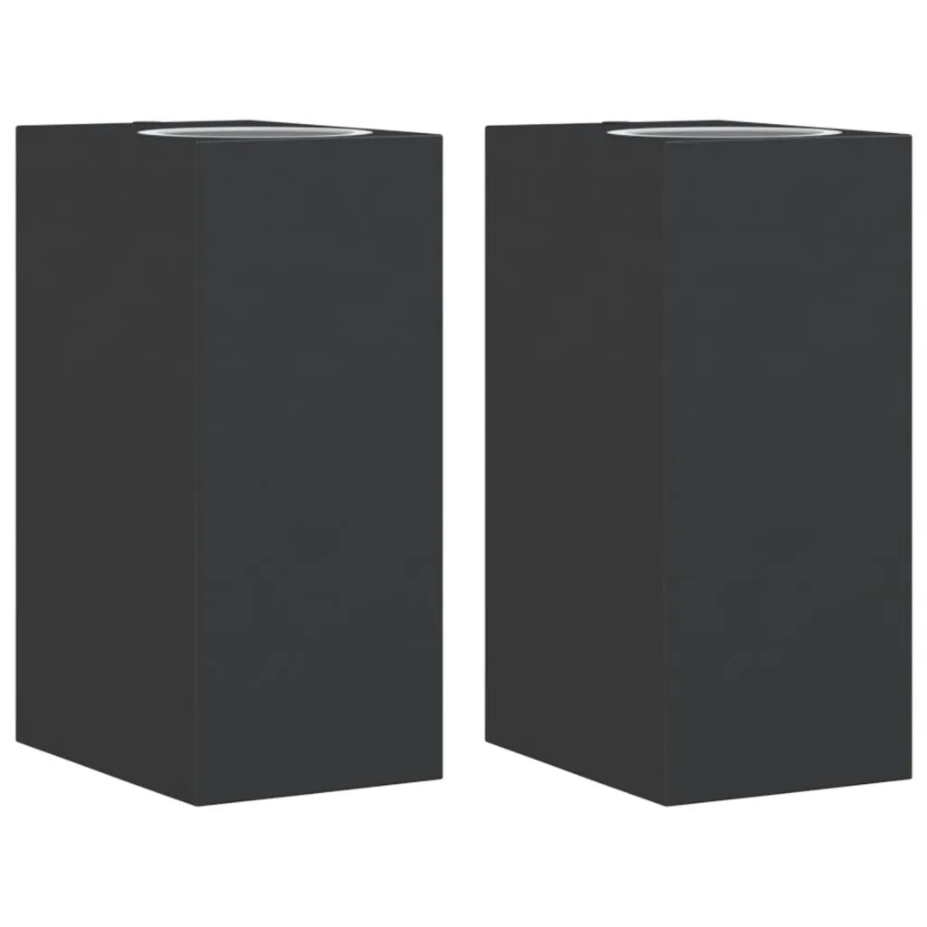 Applique da Parete per Esterni 2 pz Nere Alluminio Pressofuso CFW2605072