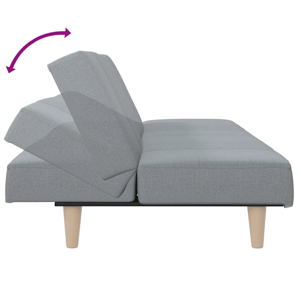 Divano letto-Sofa Letto-Daybed Grigio Chiaro in Tessuto 634030