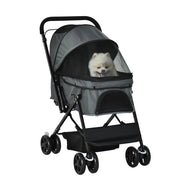 Carrello per Animali Domestici ¨C zephmum ¨C Oxford Grigio Scuro 76.5x52x95 cm