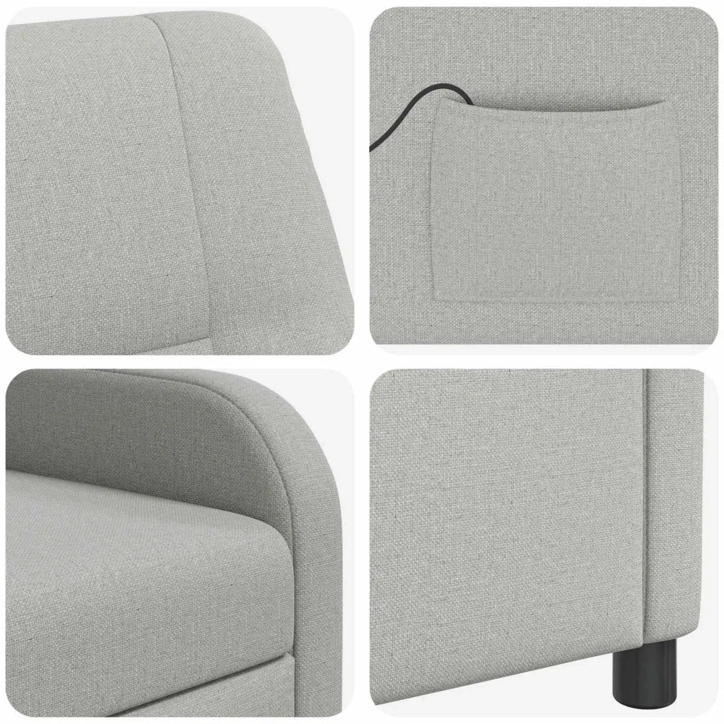 Divano Sedia-Poltrona Massaggiante Grigio Nuvola Tessuto 269612