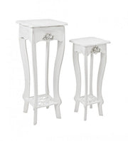 Set 2 Porta Lampada Blanc in Legno