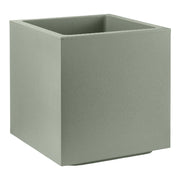Vaso fioriera QUADRATO CUBO MATHERIA in plastica CON RUOTE 50CM VECA vari colori Color: TERRA LAGUNA (PLASTICA RICICLATA)