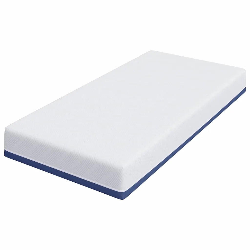 Materasso Bianco e Blu 100 x 200 cm Tessuto Jacquard