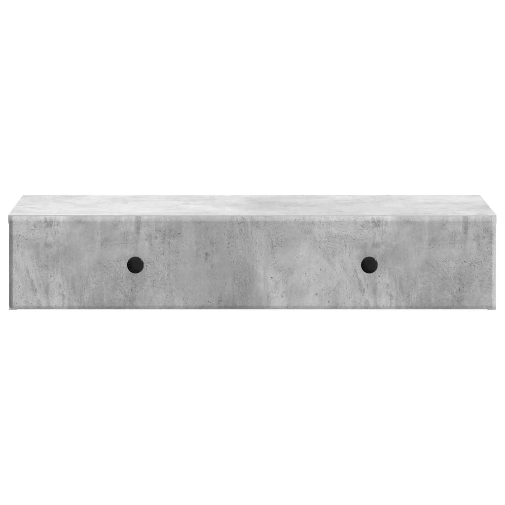 Tavolino da Parete Laterale Grigio Cemento 87,5 x 34,5 x 17 cm 899178