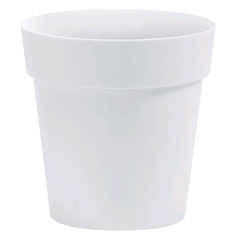 Vaso Tondo Ø36x35H cm Bianco Fioriera Balconiera 23,9 Litri interni ed esterni (ARKè)