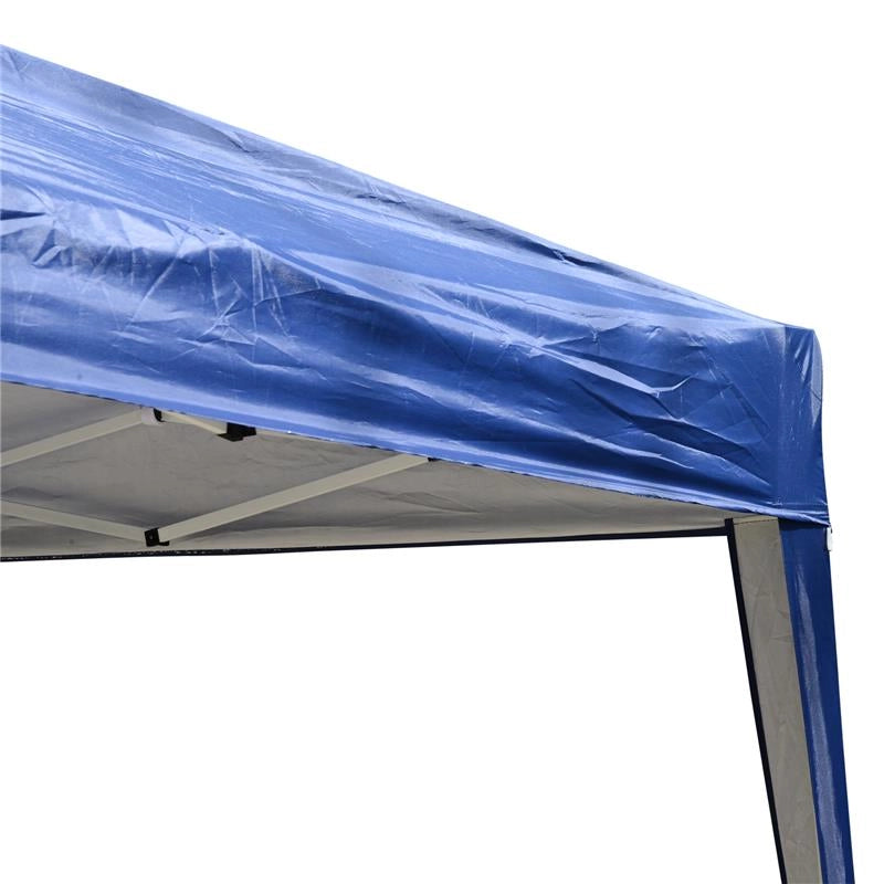 GAZEBO STRUTTURA IN ACCIAIO PIEGHEVOLE RIVESTIMENTO TESSUTO OXFORD BLU 3X3M
