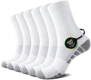 Badstof Sportokken di Alta Qualità - 6 Paia - Calze da Allenamento in Cotone - Calze da Tennis - Calze per le Gambe - Respiranti e Comodi - Calze Sportive