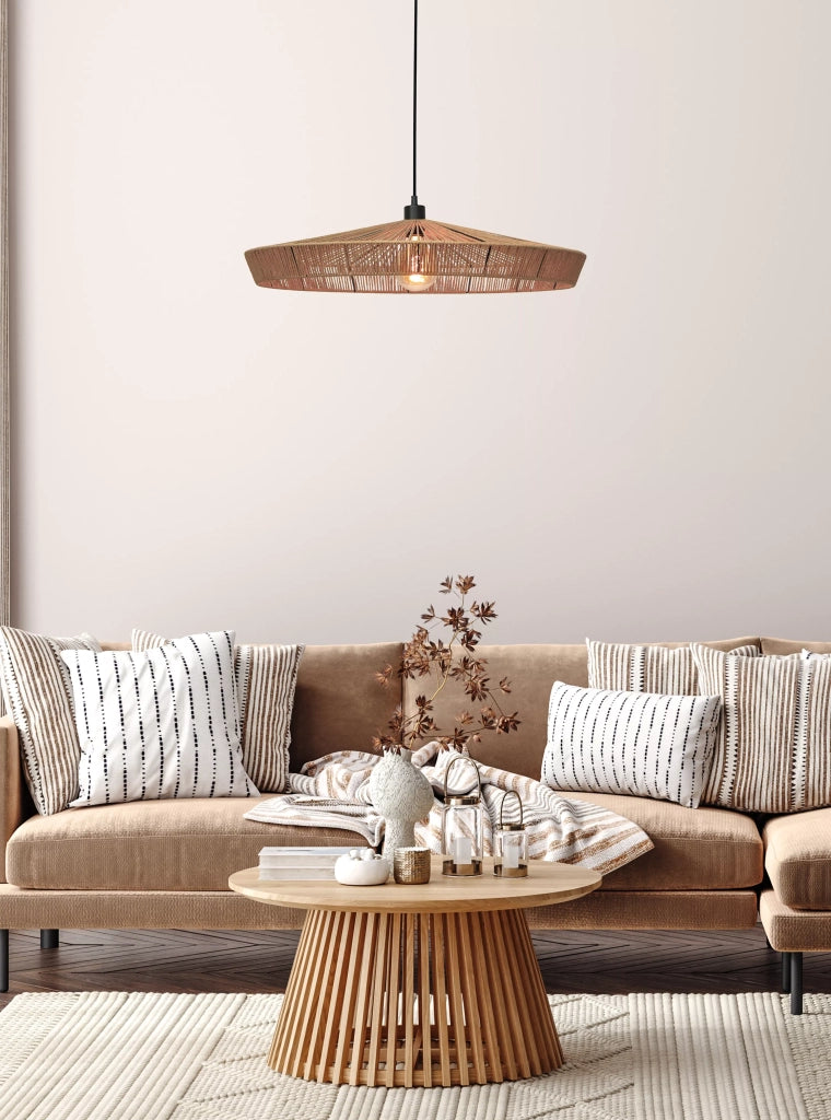 Lampada a sospensione boho in carta Ø70 Yunkai E27 Lucide