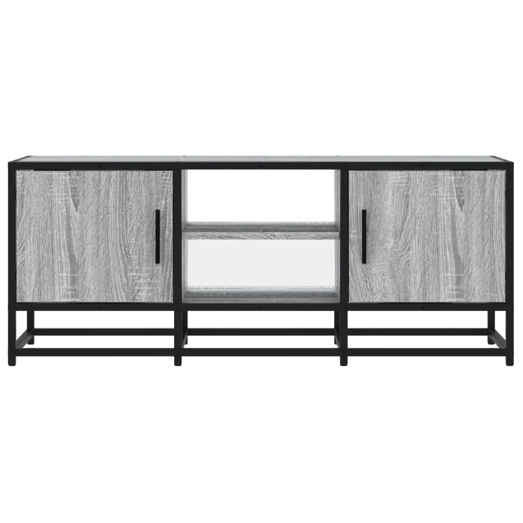 Mobile TV Grigio Sonoma 100x35x41 cm Legno Multistrato Metallo 848837