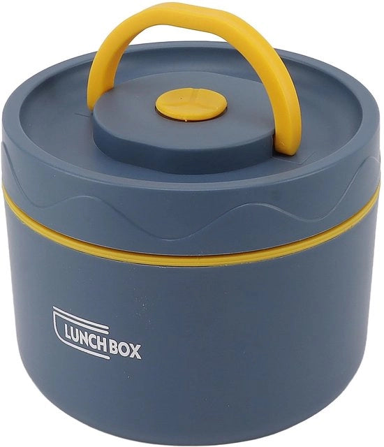 Bento-lunchbox 550 ml - Contenitore alimentare rotondo - Stacking - Progetto impermeabile - Acciaio inossidabile - Eccellenti prestazioni di isolamento termico