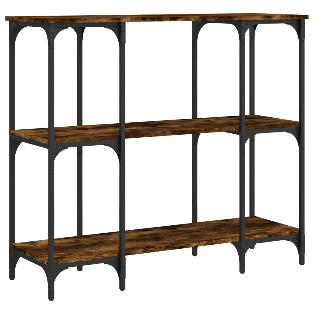 Tavolino Consolle-Tavolino da soggiorno-Tavolo Rovere Fumo 102x35x90 cm in Legno Multistrato