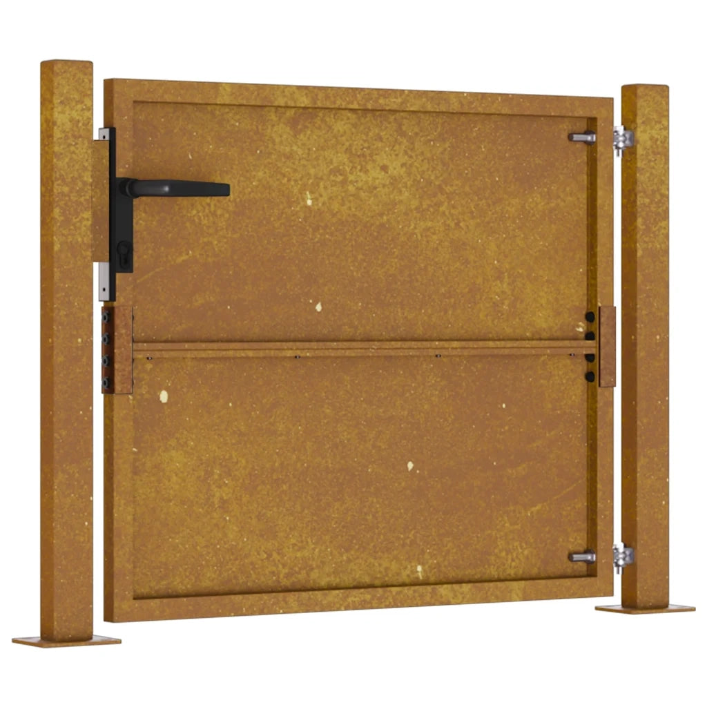 Cancello da giardino 100x100 cm in acciaio Corten 153203