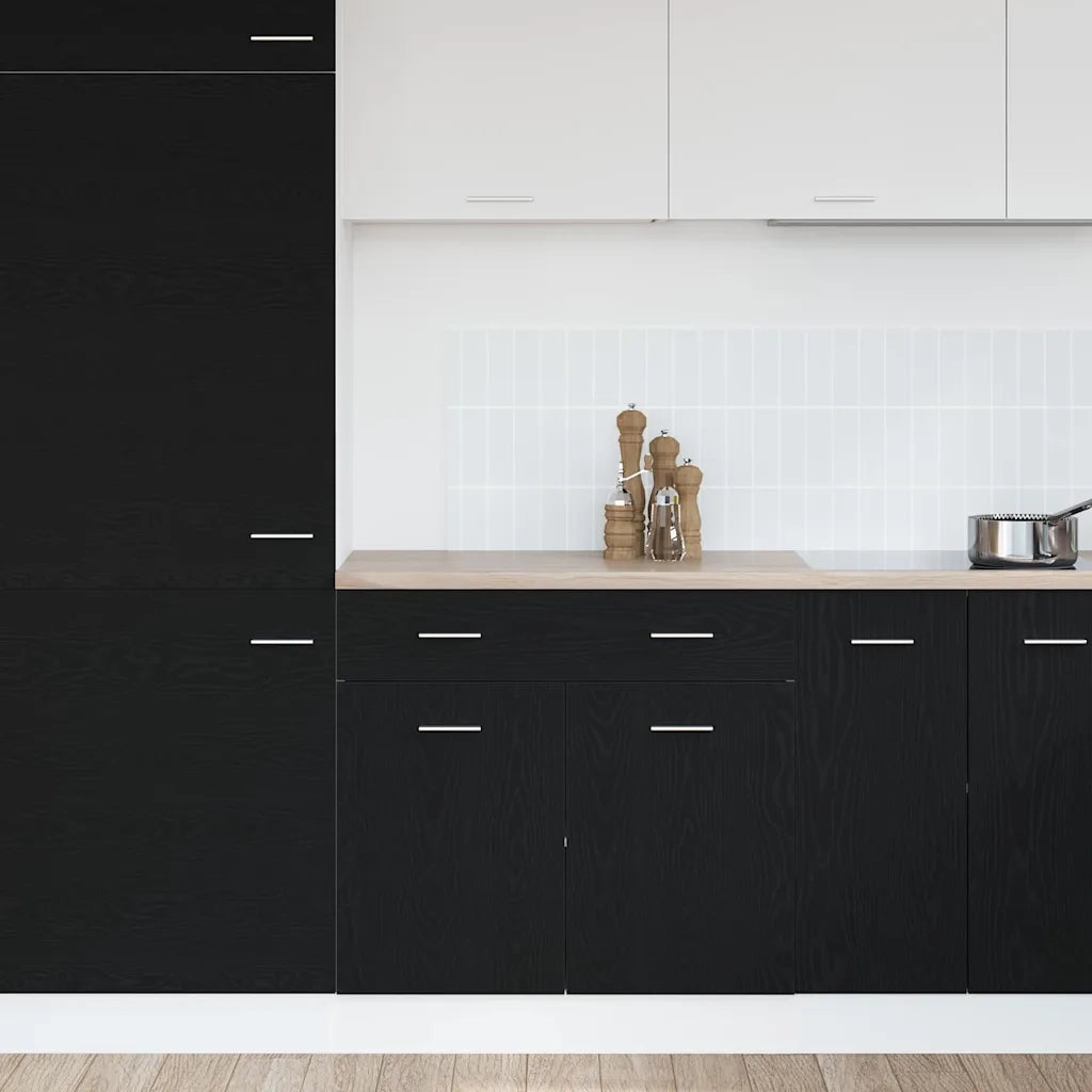 Armadio pensile | Mobile da Cucina Rovere Nero 80 x 31 x 81,5 cm Legno multistrato