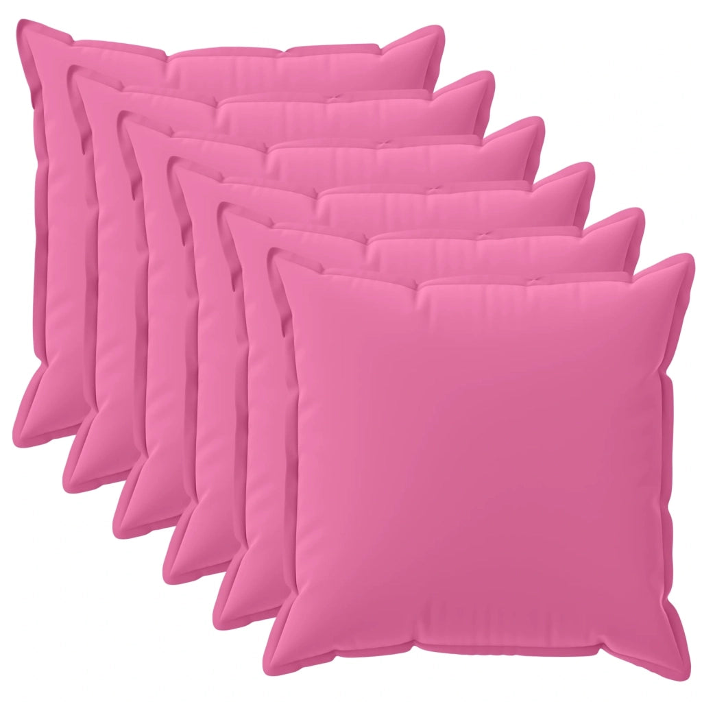 Federa 6 pcs HOUTEN Rosa 40 x 40 cm Poliestere 916931