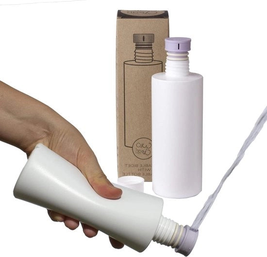 Bidet portatile per toilet o viaggio - Peri fles per signore e signori - spruzzatore per igiene intima (Lila) Peri bottle