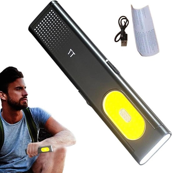 Torcia da tasca ricaricabile - Piccole torce LED super luminose per escursioni notturne e passeggiate con il cane.
