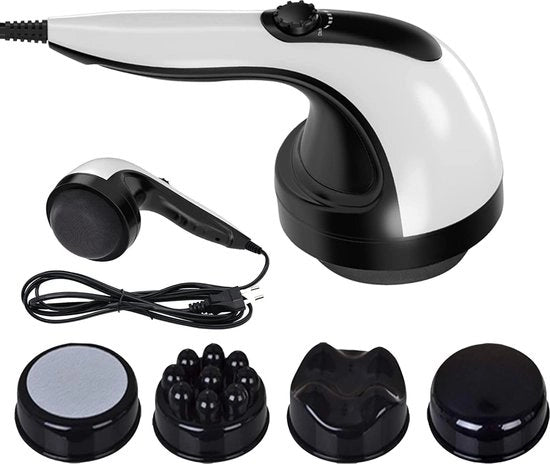Apparecchio per massaggi manuali - Massaggio percussivo - Nero e Bianco