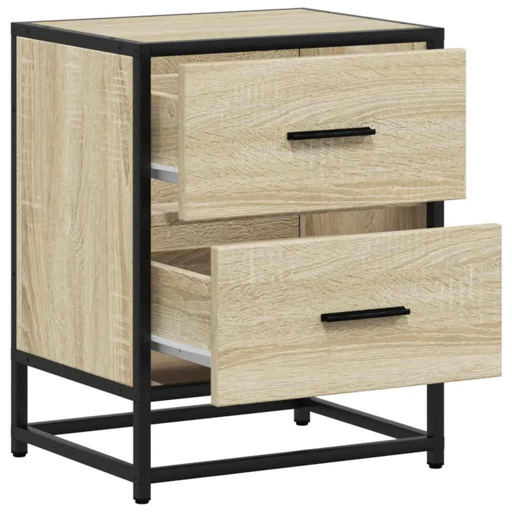 Set di 2 Comodini | Armadio da Notte | Mobiletto da notte Rovere Sonoma 40x31x50 cm in Truciolato