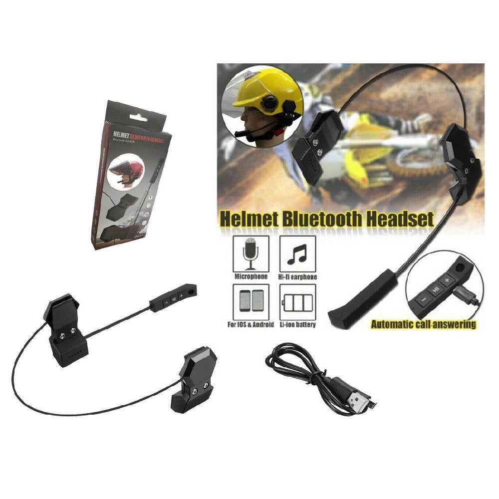 Trade Shop - Headset Kit Microfono Auricolare Bluetooth Wireless Esterno Casco Moto Bt9 -