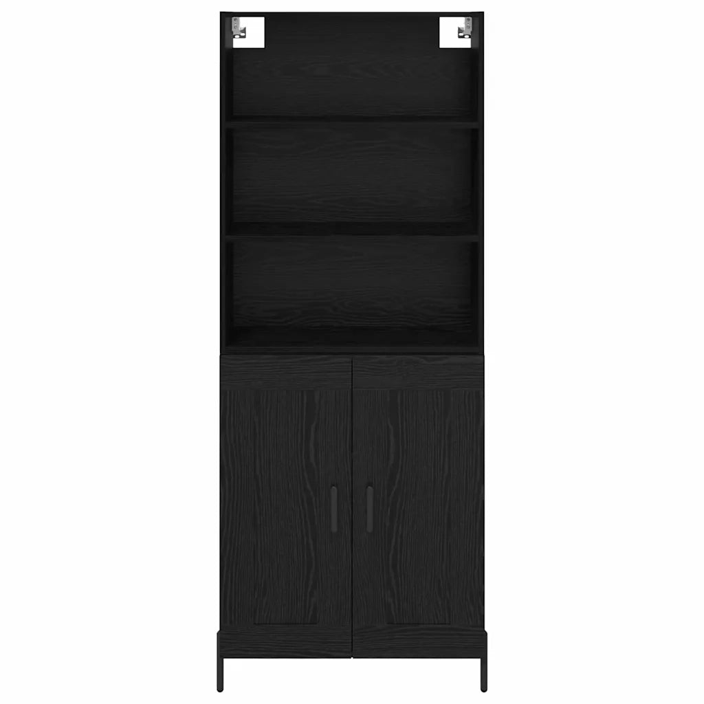 Credenza Rovere nero 69,5 x 34 x 180 cm Legno multistrato