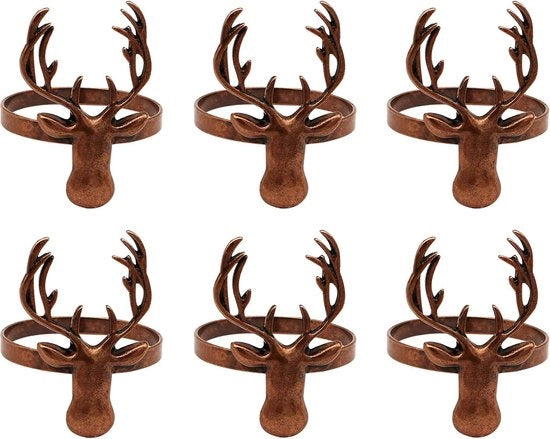 Servetring, 6 pezzi servetring per Natale, servetta con gancio, holder per servettaggiusto per Natale, holder per servetta metallico, holder per servetta con gancio per Natale, ganci per servetta per decorazione da tavola