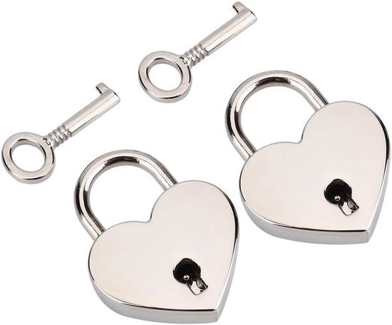 Sostegno a forma di cuore 2 Set - Design antico con chiave - Decorativo e funzionale