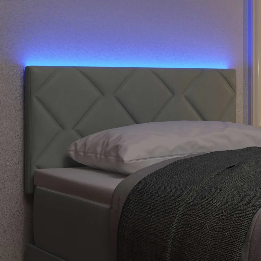 Testiera LED Grigio chiaro 80 cm Velluto 3338181